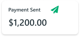Payment Sent $1,200.00